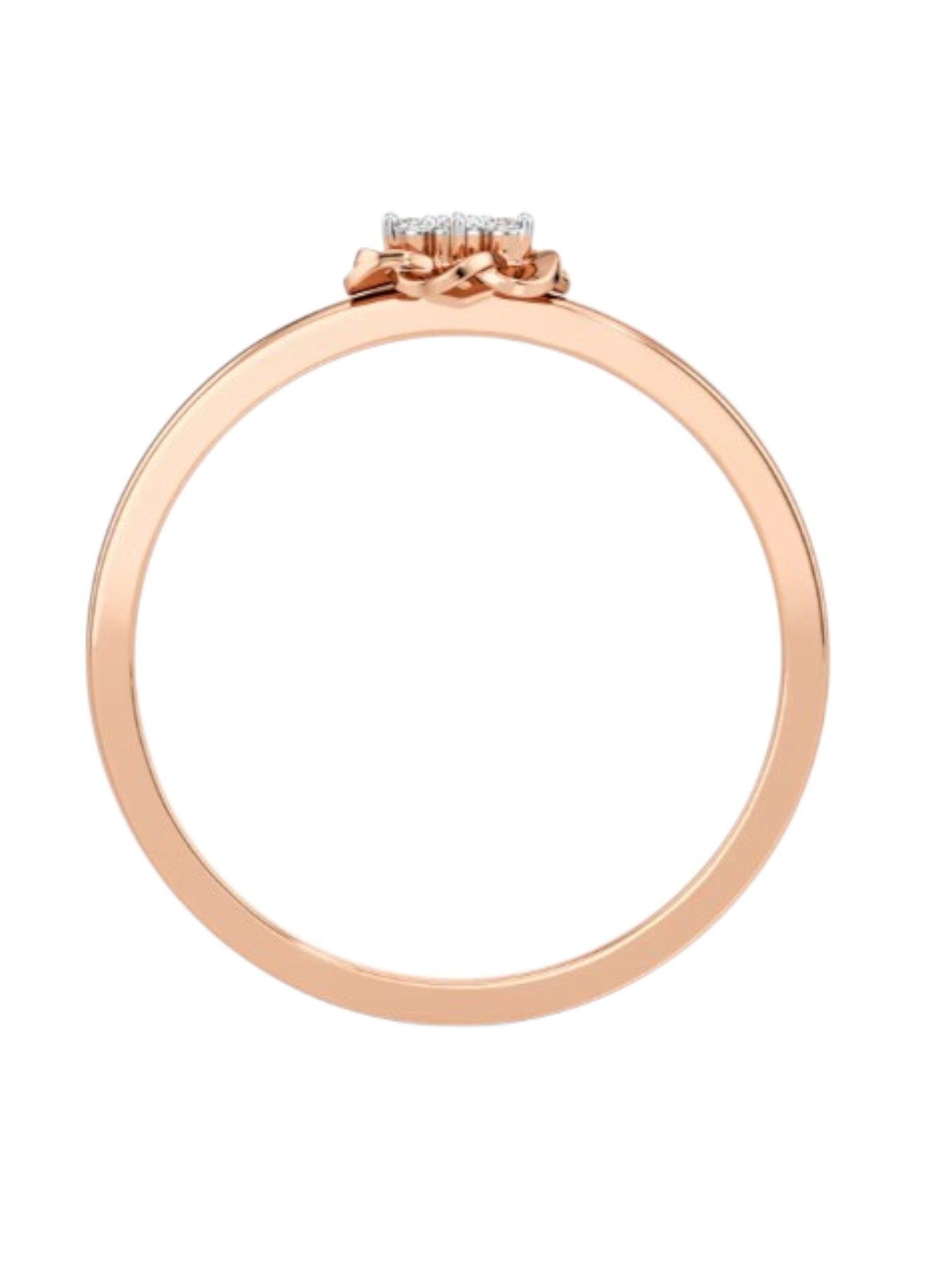 Floral 925 Sterling Silver Rose Gold Plated CZ Stone Light Weight Ring For Women By Kesardeep